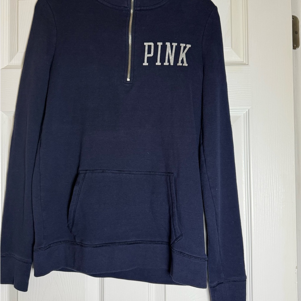PINK Victoria's Secret Dark Blue Women's Cowl Neck Sweater